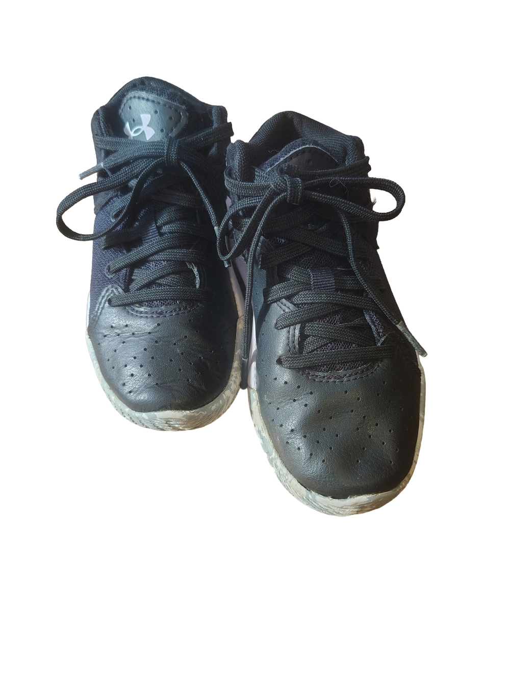 Under Armour Kids Black Lace-Up Athletic Sneakers Size 11